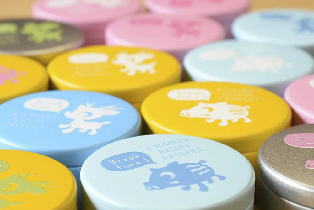 おやつキャニスター鹿(黄・緑)